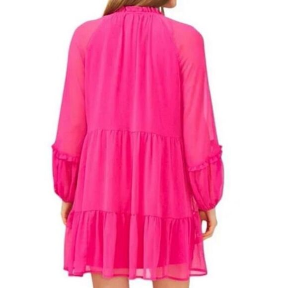 Vince Camuto Ladies Three Tier Mini Dress Arresting Orchid Size - Picture 2 of 4